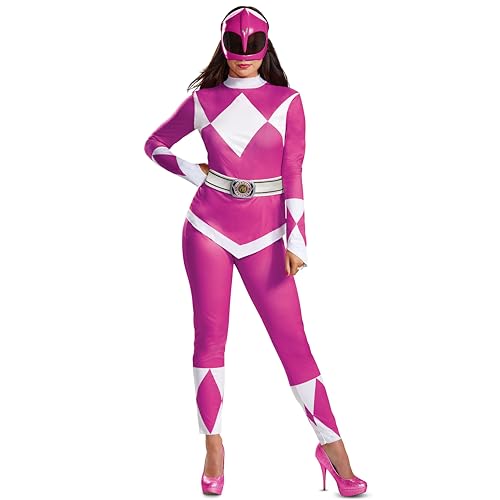 Disguise Women Pink Ranger Adult Sized Costumes, Pink, Small US