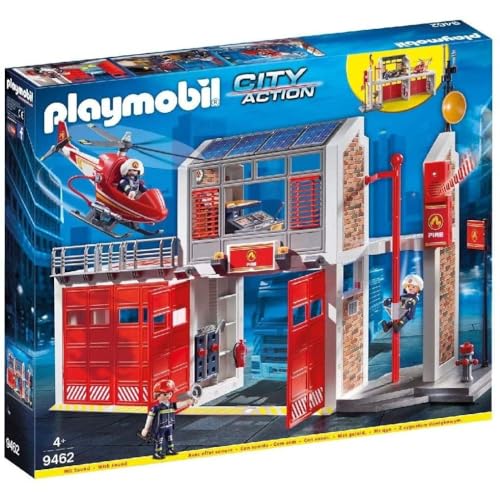 (-50%) PLAYMOBIL City Action 9462 Große Feuerwache mit Soundeffekten, Ab 5 Jahren