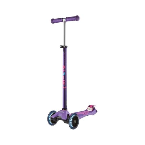 Micro Kickboard - Maxi Deluxe LED - Three Wheeled, Lean-to-Steer Swiss-Designed Micro Scooter for Kids with Motion-Activated Light-Up Wheels for Ages 5-12