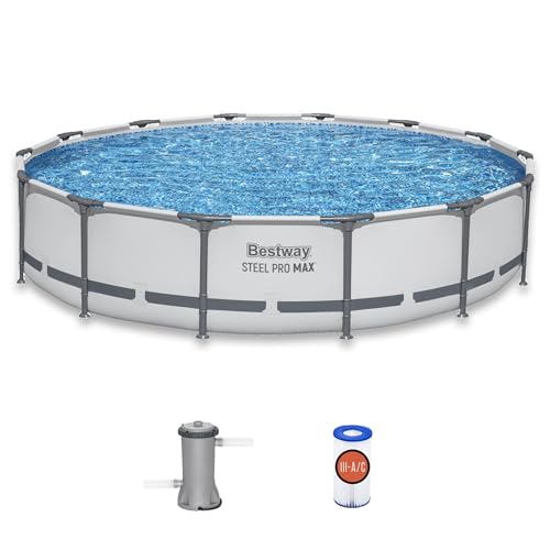 Bestway Steel Pro Max Round Above Ground Pool Set Excellent Value The rounded design gives