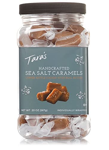 Taras Gourmet Sea Salt Caramels | All Natural Candy | Creamy & Individually Wrapped with Real Butter (20 oz)