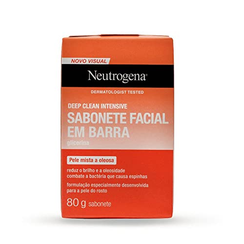 Sabonete Facial em Barra Neutrogena Deep Clean Intensive, 80g | Antibacteriano, Com Fórmula Glicerinada, Combate Espinhas