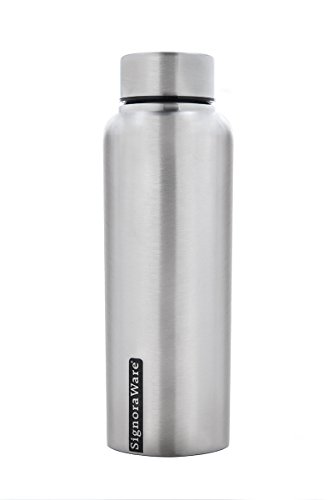 Signoraware Aqua Single Walled Stainless Steel Bottle | Airtight & Leakproof | Compact & Lightweight | Perfect for Office, Gym, School & Travel Use | 