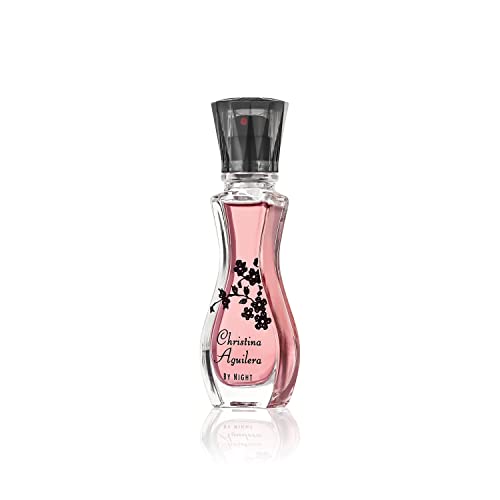(-44%) Christina Aguilera - By Night Parfüm, femininer, verführerischer und sinnlicher Duft, mit Pfirsichblüte, blumige, orientalische und fruchtige Noten, ideal für den Sommer, Parfüm für Damen, 15 ml