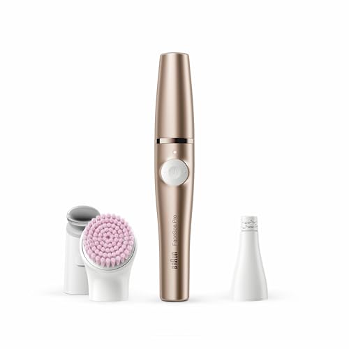 Braun Gesichtsepilierer Damen FaceSpa Pro, Beauty Set, SE921, Bronze