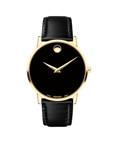 Movado Museum Classic Men's Watch - Swiss Quartz 2H Movement, Calfskin Strap - 3 ATM Water Resistance - Luxury Fashion Timepiece for Him - 40mm