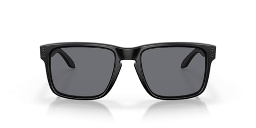 Oakley Men's OO9102 Holbrook Square Sunglasses, Matte Black Tonal Icon/Grey, 57 mm