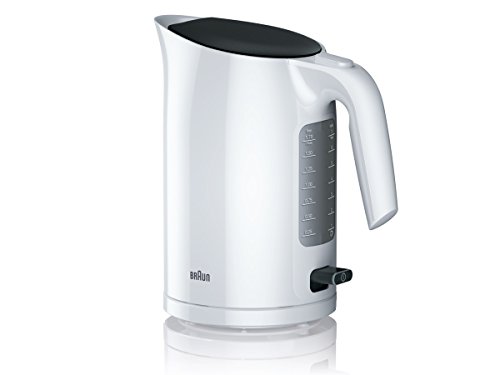(-36%) Braun WK 3110 WH Wasserkocher Füllmenge 1,7 l 3.000 Watt Schnellkochsystem Herausnehmbarer Anti-Kalk-Filter Große Wasserstandsanzeige BPA Frei Weiß