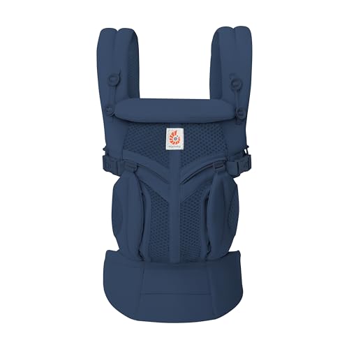 Ergobaby Baby Carrier, 4-Position Omni 360 Cool Air Mesh for Newborn to Toddler (0-4 yrs), Ergonomic Child Carrier & Backpack, Midnight Blue