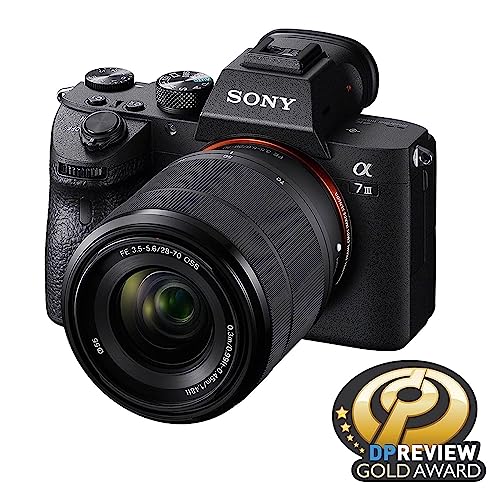 Sony a7 III (ILCEM3K/B) Full-frame Mirrorless Interchangeable-Lens Camera with 28-70mm Lens with 3-Inch LCD, Black