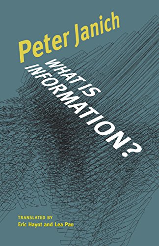What Is Information? (By: Eric Hayot,Peter Janich,Lea Pao) cover