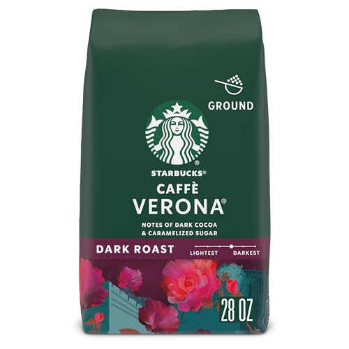 Starbucks Ground Coffee, Dark Roast Hot or Iced Coffee, Caffè Verona, 28 oz