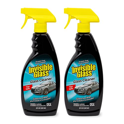 Invisible Glass 92164-2PK Premium Glass and Window Cleaner for Auto and Home Cleans Glass, Windows, Windshields, and More, Streak-Free, Ammonia-Free, Tint-Safe, 22 fl oz (Pack of 2)