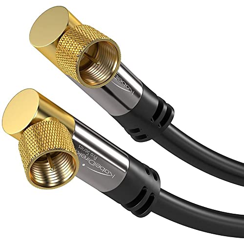 KabelDirekt – SAT Cable – Coaxial, Internet & Satellite TV/Aerial Cable, F-Connector – Designed in Germany – 90° angled – 7.5m (Radio, DVB-T2/DVB-C/DVB-S2 – black)