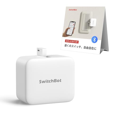 SwitchBot Smart Switch Button Pusher - Bluetooth Fingerbot for Rocker Switch/One-Way Button, Automatic Light Switch, Timer and APP Control, Works with Alexa When Paired with SwitchBot Hub (White)
