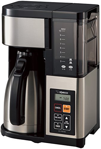 Zojirushi EC-YTC100XB 10-Cup Coffee Maker, Stainless Steel/Black