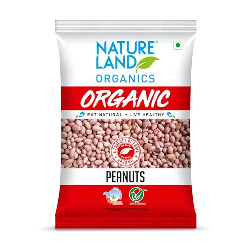 Natureland Organics Whole Peanuts / Groundnuts 500 Gm - Organic Peanuts
