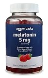 Amazon Basics Melatonin Gummies 5mg – Strawberry, 120 Count