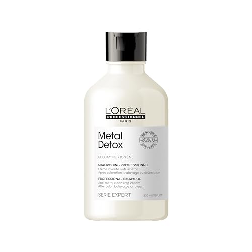 L'Oréal Professionnel Paris Metal Detox Shampoo - Hard Water Chelating Shampoo For Damaged Hair, Removes Metal Build Up and Protects Color & Shine, Paraben & Sulfate-Free