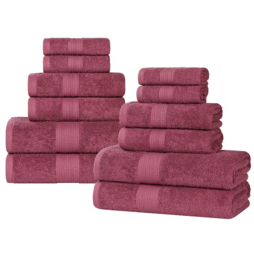 Superior eco-friendly 12-piece cotton towel set