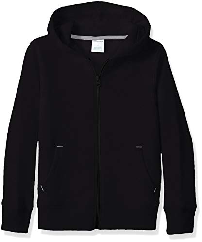 Amazon Essentials Hoodies - Boys' Black Zip-Up Sweatshirt, X-Small, Fleece