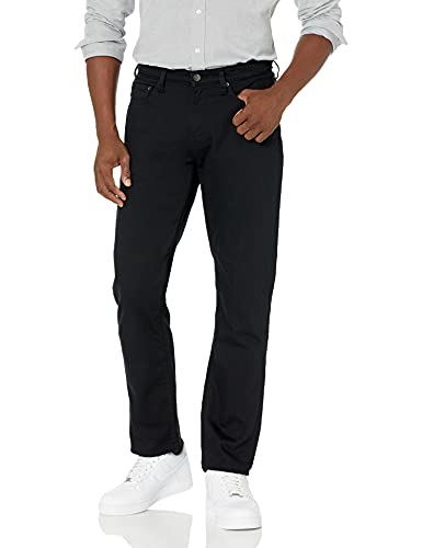 Amazon Essentials Men's Athletic-Fit Stretch Jeans - Discontinued Colors, Black, 34W x 32L