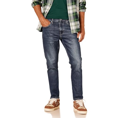Amazon Essentials Men's Slim-Fit Jeans - Discontinued Colors, Dark Wash, 32W x 30L