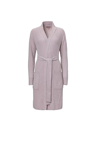 Barefoot Dreams CozyChic Lite HE Ribbed Robe, Faded Rose-Pearl, Small/Medium
