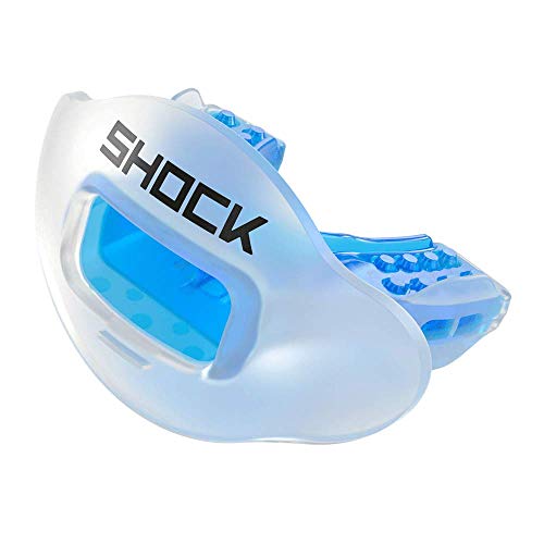 Shock Doctor Lip Guard, Adult and Youth Mouth Guard Football with Strap, Breathable Wide Opening Football Mouthpiece for Youth and Adults OSFA, Shock Doctor Mouth Guards, Max Airflow