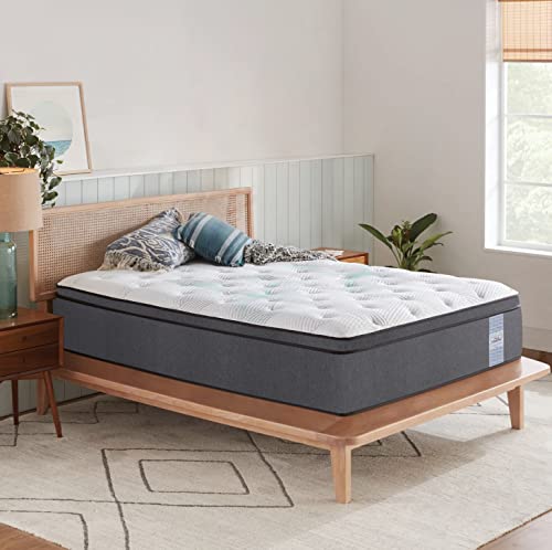 Springtek Eurotop Hybrid Latex Mattress | Euro Top 8 Inches Pocket Spring Single Size Gadda | GOLS CERTFIED Natural PINCORE Dunlop Latex |72x36 Inch
