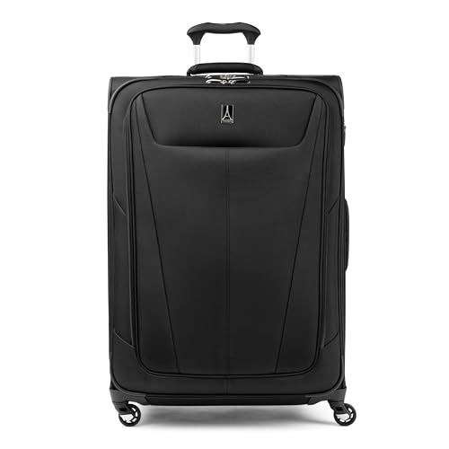 Travelpro Maxlite 5 Softside Expandable Luggage with 4 Spinner Wheels, Lightweight Suitcase, Men and Women, Black, Check