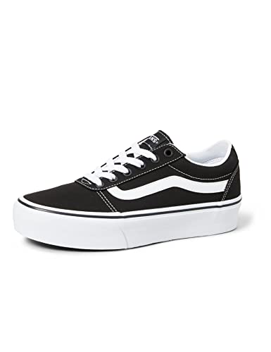 (-47%) Vans Damen Ward Platform Sneaker Ward Platform Trainers, (CANVAS) BLACK/WHITE, 37 EU