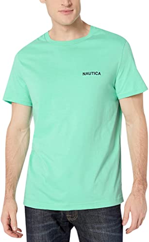 Nautica Men's Short Sleeve Crew Neck T-Shirt, Mint Spring Solid, X-Large