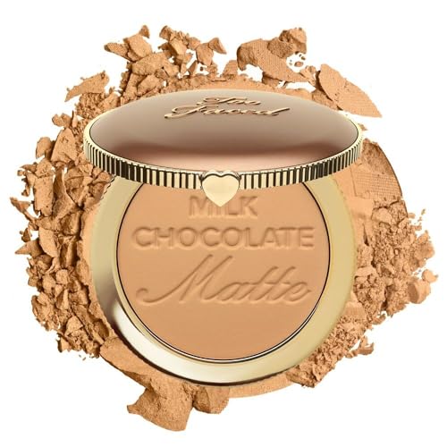 Too Faced Chocolate Soleil Matte Bronzer | Long Lasting + Cruelty Free with a Matte Finish, 0.28 Ounce, Milk Chocolate