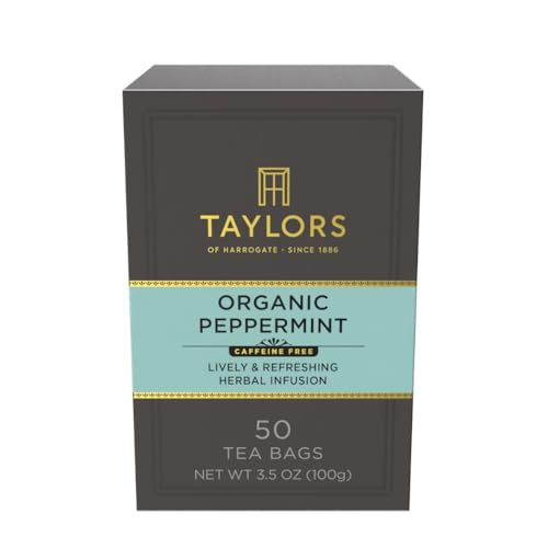 Taylors of Harrogate Organic Peppermint Herbal Tea, 50 Count
