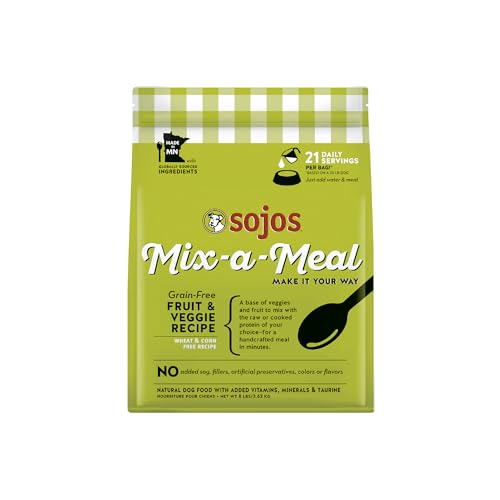 Sojos Mix-A-Meal - Fruit & Veggie Pre-Mix A convenient and healthy meal for your pet. Making a bowl
