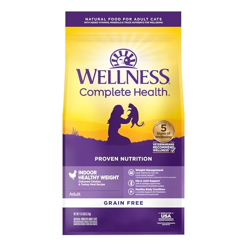 Wellness Complete Health Indoor Adult Cat Food Healthy Weight Chicken Turkey 11.5 lb