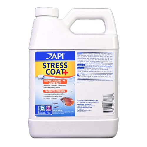 API STRESS COAT Aquarium Water Conditioner 32-Ounce Bottle