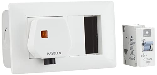 Havells DBOXx MCB Protected Socket PVC Plastic Base Model (White)