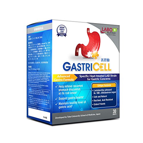 LABO Nutrition GASTRICELL - Acid Reflux, Heartburn, Recurring Gastric Discomfort, Natural Defence Against Gastric Distress 30 sachets