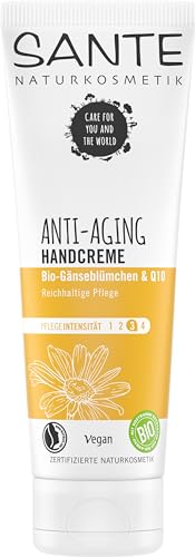 🔥 SELTEN SO GÜNSTIG (-72%) SANTE Naturkosmetik Anti Aging Handcreme, Vegan, Sheabutter und Bio-Gänseblümchen, Natürliche Handpflege, 75 ml