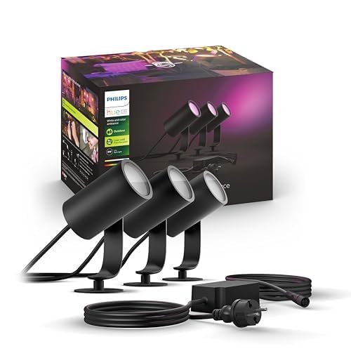 (-31%) Philips Hue Lily Gartenbeleuchtung, Basis-Set, 3er-Pack