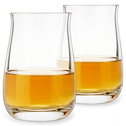 Spiegelau Single Barrel Bourbon Glasses Set of 2 - European-Made Crystal, Modern Whiskey Glasses, Dishwasher Safe, Profe