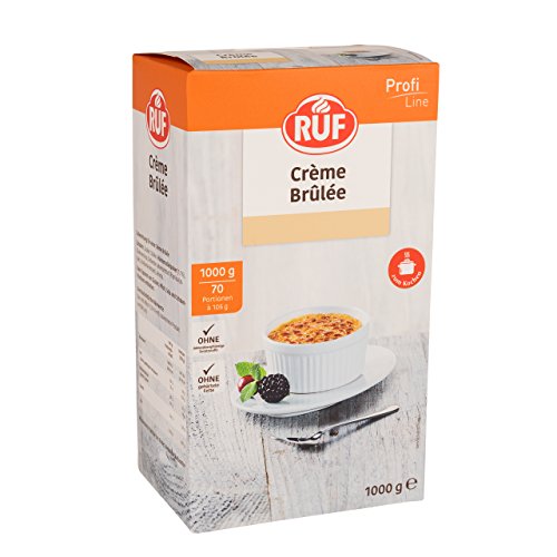 ⚡ BLITZDEAL (-46%) RUF Crème Brûlée, Dessertcreme zum Servieren mit knackiger Zucker-Kruste, für Buffet und Menü, Großpackung, 1x1000g