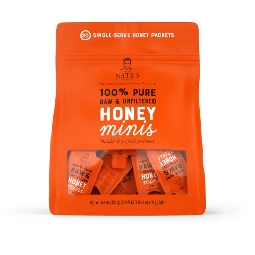 Nates Honey Minis Single Serve 100percent Pure Raw And Unfiltered