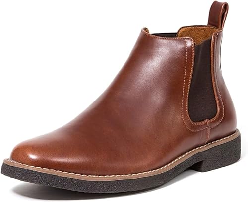 Deer Stags Men's Rockland Dress Comfort Chelsea Boot/Redwood/Dark Brown/ 11 / Medium