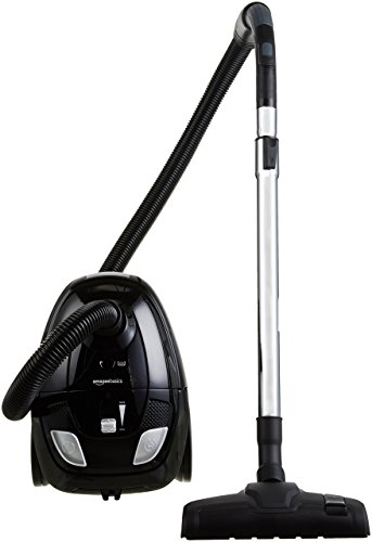 (-29%) Amazon Basics Staubsauger mit Beutel- VCB35B15C-1J7W-70, leistungsstark, kompakt und leicht, für Hart- und Teppichböden, HEPA-Filter, 700 W, 1.5 l, EU, Schwarz