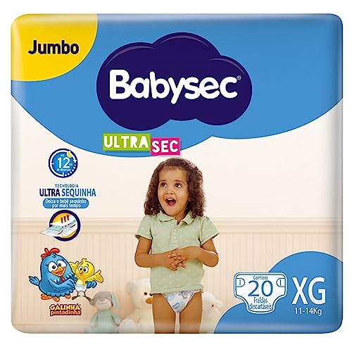 RECORRÊNCIA Fralda Babysec Ultrasec Galinha Pintadinha XG 20 unidades