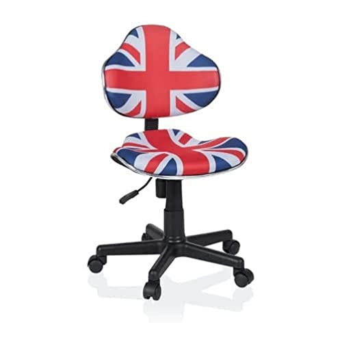 hjh OFFICE KIDDY GTI-2 Kinder-Schreibtischstuhl, ergonomischer Jugenddrehstuhl, Stoff, höhenverstellbar, Blau/Rot