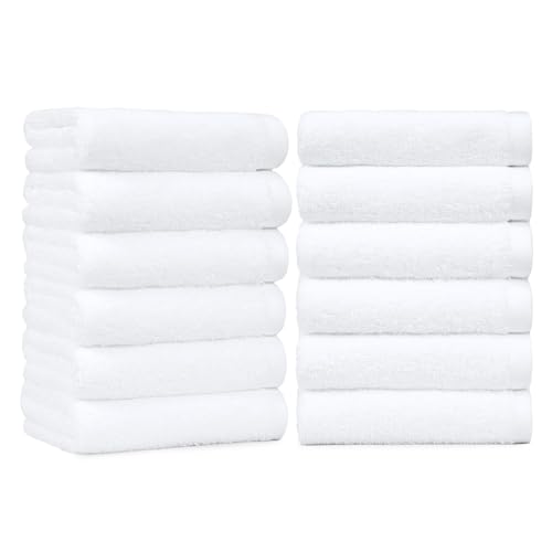 Amazon Basics Soft and Thick Cotton Hand Towels for Bath, Kitchen, Gym